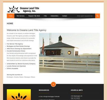 Redesigned website and digital marketing consultation for local land title agency.