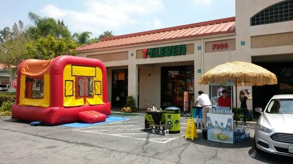 Celebrating 2nd year anniversary of our 7-eleven.  Come and get $1.00 any size slurpee, 50 cent big bite large pizza $5.55.