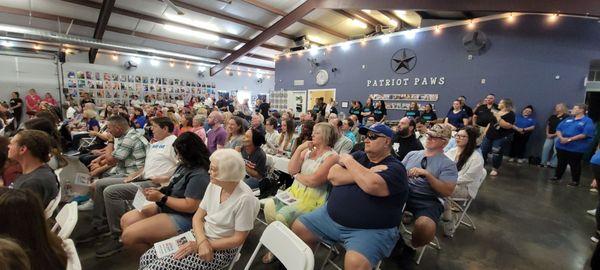 Full house for 6 service dog-veteran team graduation s July 2024