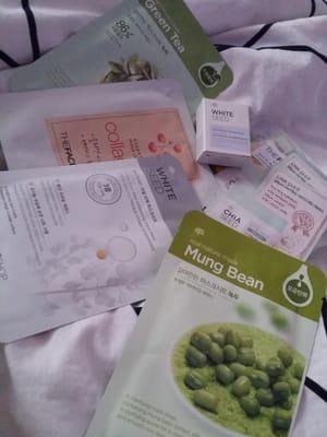 Face shop  goodies. Pretty cheap masks! $3-5 each