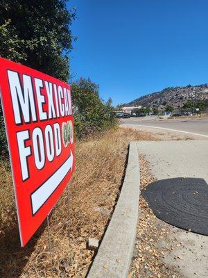 Our food truck is located next to the Arco Gas Station.