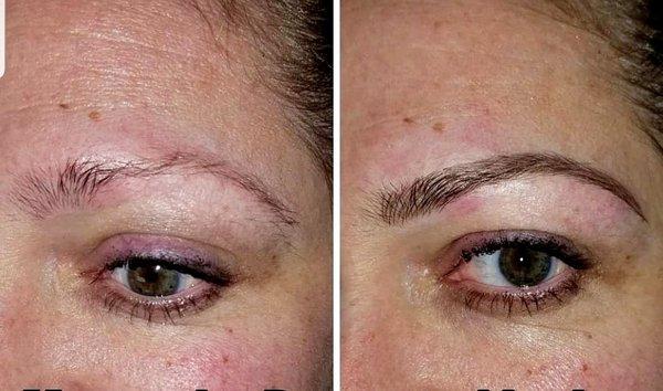 Before and after microblading!