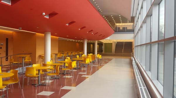 Inside the renovated humanities building