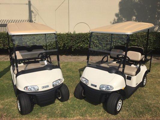 A pair of EZGO RXV's delivered to a happy customer!