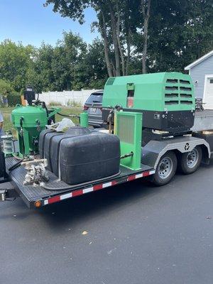 Our DB500XL Mobile Dustless Blasting trailer. We come to you.