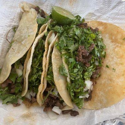 Carna asada tacos