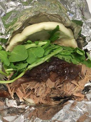 Heritage pork bao with added portobello mushroom