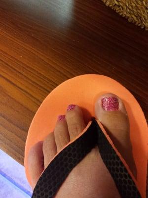 My pedi from Rose at Charlie's Nails in the Prescott Mall, my feet have never felt better.