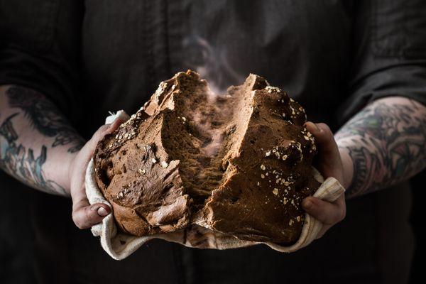 Right out of the oven, bread photo, for Fairmont Hotel