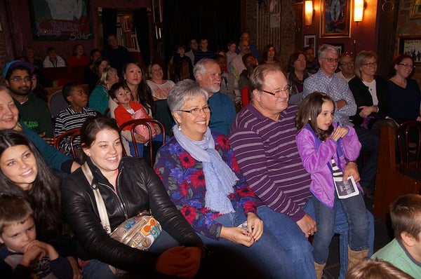 Audience watching a magic show from the #1 Magician in Lancaster, PA