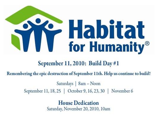 We are a part of Habitat for Humanity!