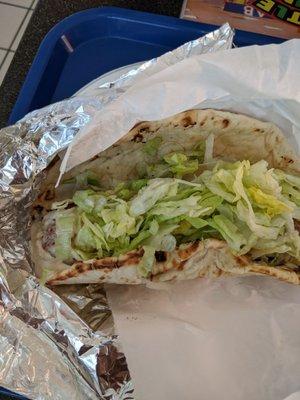 Vegetarian falafel sandwich