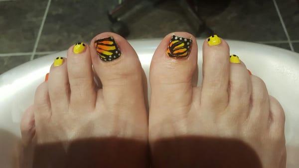 Nail art included with all of our pedicures and.manicures