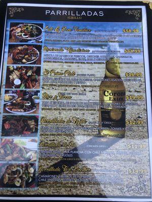 Full menu