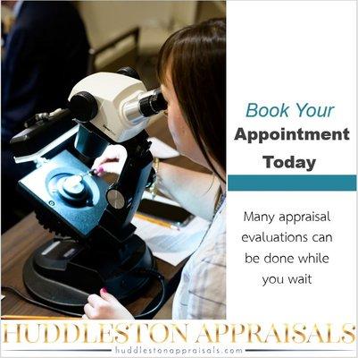 Appraisals evaluations while you wait by appointment