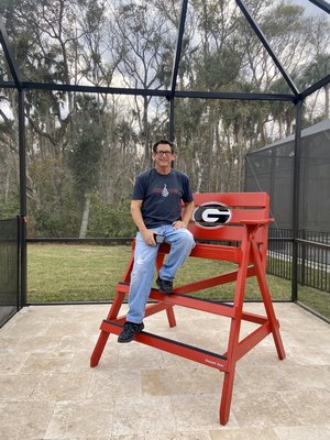 Go Georgia  custom two step lifeguard chair in Nocatee. Thanks Jeff !