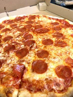 Pepperoni pizza with sweet Amy sauce