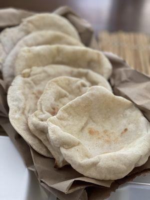 Pita bread:  so fresh. Warm. 5stars