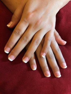 Another beautiful pink-French manicure by Holly!