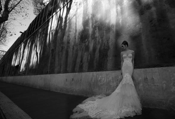 Inbal Dror wedding dresses available at www.DimitrasBridal.com in Chicago.  By appointment, 312.787.0920 or info@dimitrasbridal.com.