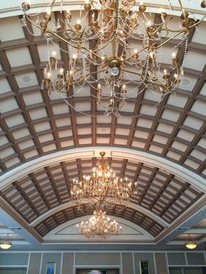 Chandeliers in the ball room