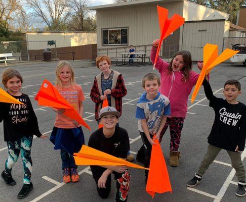 Giant paper airplanes at MY Club Wasuma