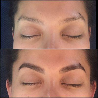 Before and after with a Brow Tint service. :)