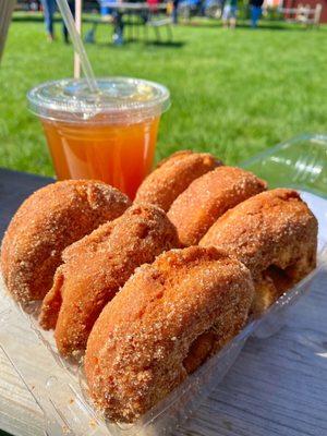 cold cider & apple cider donuts