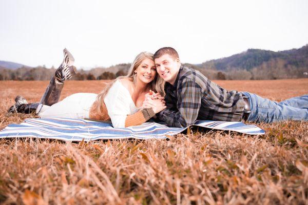 They drove from Alabama to Tennessee to work with Isaac Trotter Photography. Engagement portraits in the Smoky Mountains. Sevierville, TN