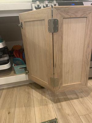 Specialty doors for lazy Suzan cabinet inside