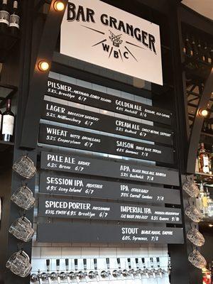 Posted beer menu - 2/4