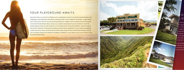 Brand brochure designed for Hokuula Maui by Team Vision, Hawaii advertising and marketing agency.