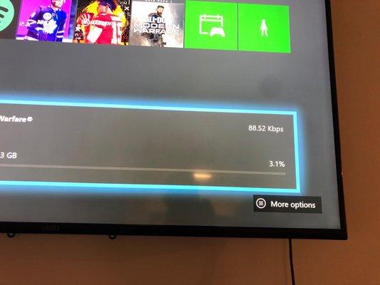 Download speed with only one device on the WiFi..the Xbox itself. Ridiculous.