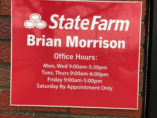 New office hours sign