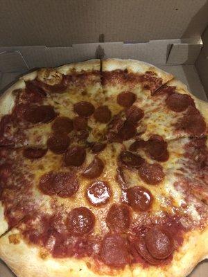 Put pepperoni towards the middle