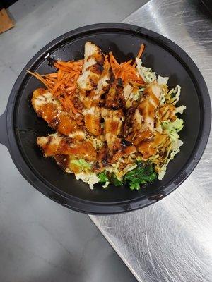 Teriyaki chicken bowl.