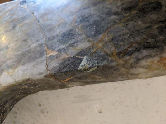 Here is yet another crack in our quartzite that John never told us about and tried to hide.