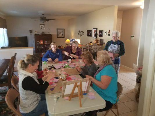 Crafters busy crafting!