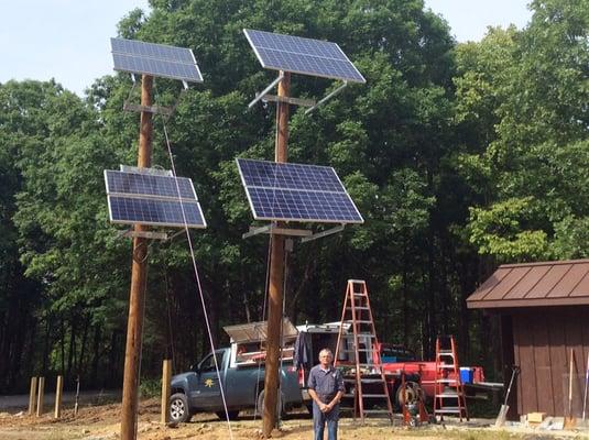 Solar system installation for the US Forest Service, Johnson Creek Recreation Area, Kinkaid Lake