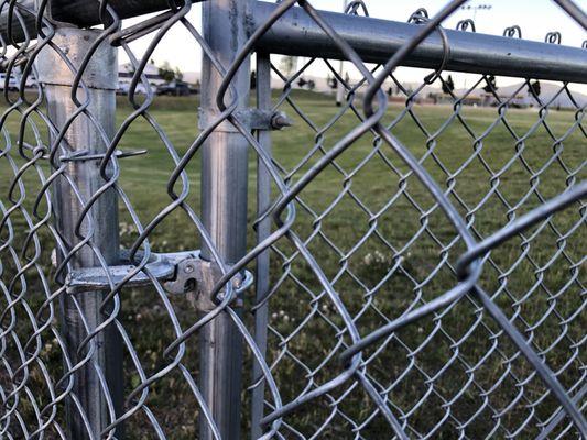 No lock on this side gate.  ie: If a kid leaves it open my dog gets out.  I'll email the request to lock it - if I can find it.