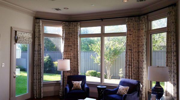 Custom Drapes with Matching Pillows