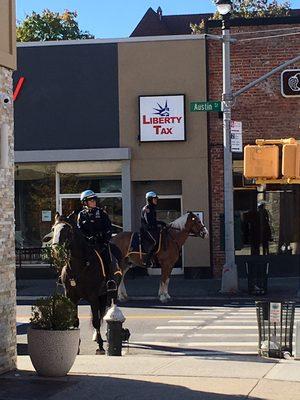 Security is not a problem. We have the Horse Police guarding us.