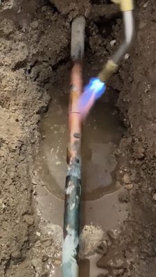 3/4" main slab leak.