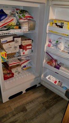 Freezer full of week day meals.