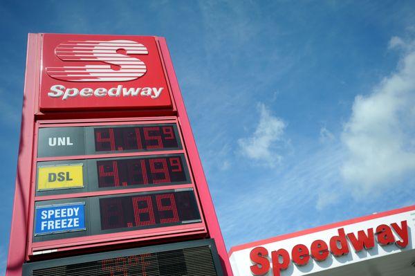 The sign of things past in Clare MI Speedway