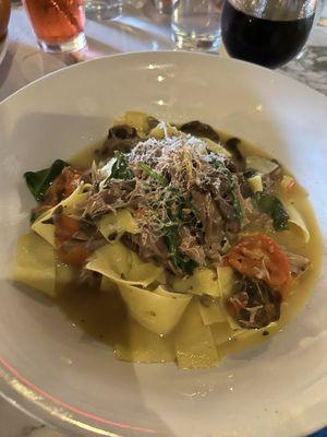 Smoked pork and pappardelle pasta