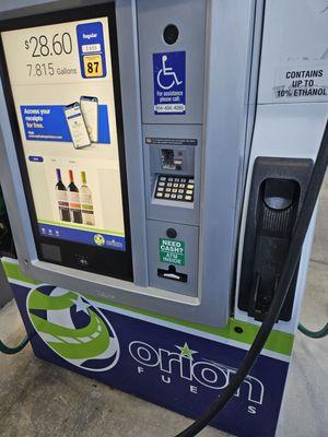 Touch screen gas pump