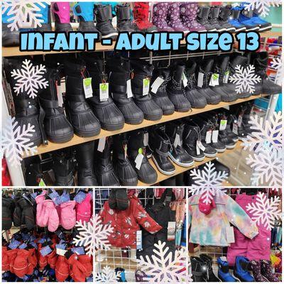 Snow gear for the family!  Shop local spend less$