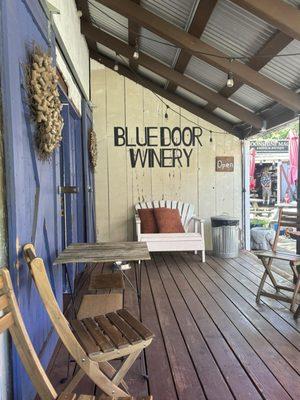 Patio seating to enjoy your wine