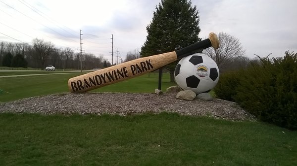 Can you tell by the sign it's a sports park?